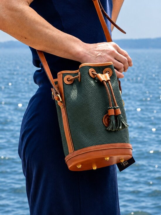 Dooney & Bourke Handbags - New, Vintage D&B Fir Green Hand Fitted Crossbody Bag, USA